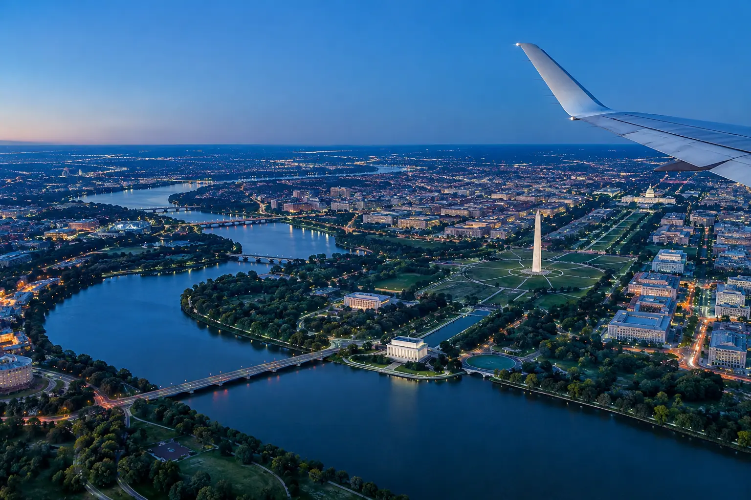 Washington, DC from the air